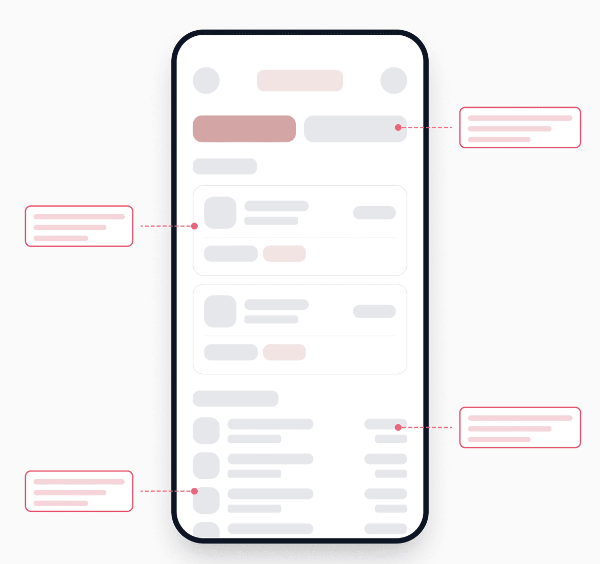 SKAGEN app orders wireframe